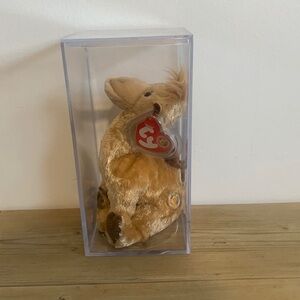 Retired NWT Khufu The Camel Beanie Baby TY Inside A Plastic Case Plush
